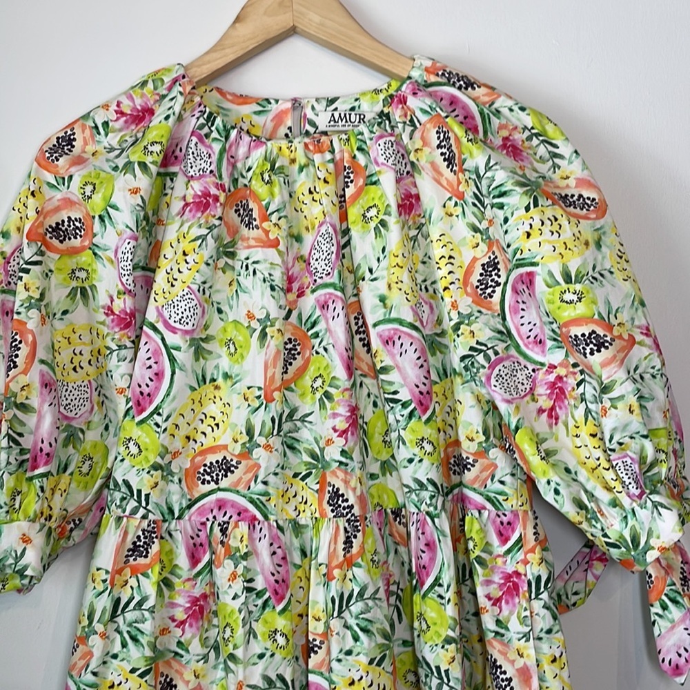 AMUR Women’s Zayn Natural Jungle Day Dress Multicolor 8 - Picture 3 of 8